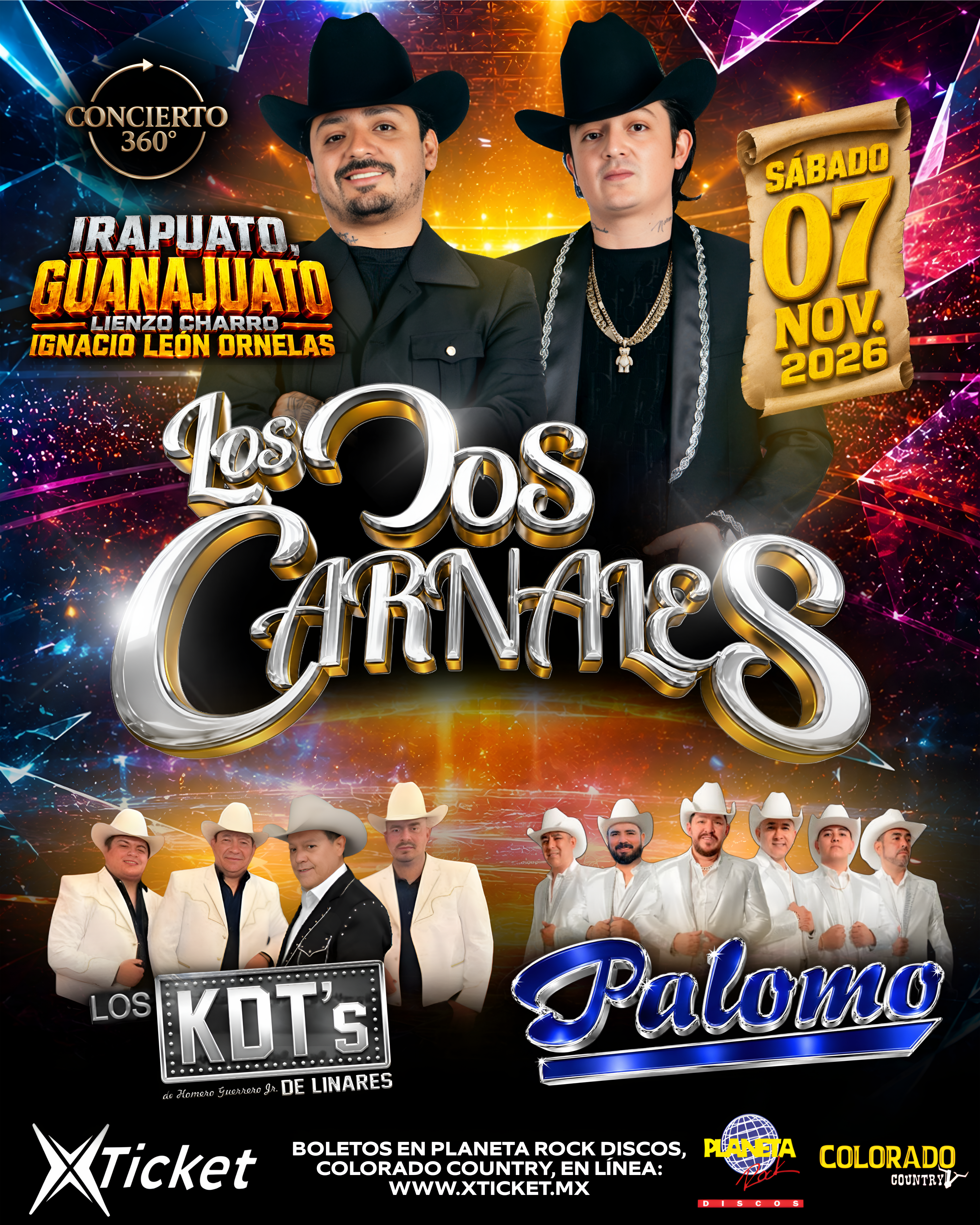 Los dos Carnales + Kdts de linares + Palomo